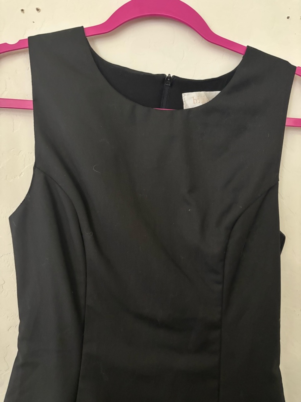 Billy J Size 2 Black Contrast Pleated Hem Mini Dress - Picture 3 of 9